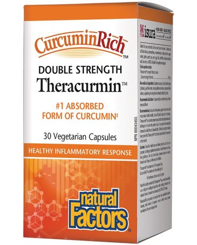 CurcuminRich Double Strength Theracurmin, 60 mg, 30 капсули, Natural Factors - 1