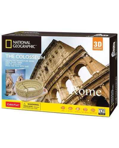 3D Пъзел Cubic Fun от 131 части - The Colosseum, Rome - 2