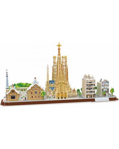 3D Пъзел Cubic Fun от 186 части - City Line Barcelona - 1