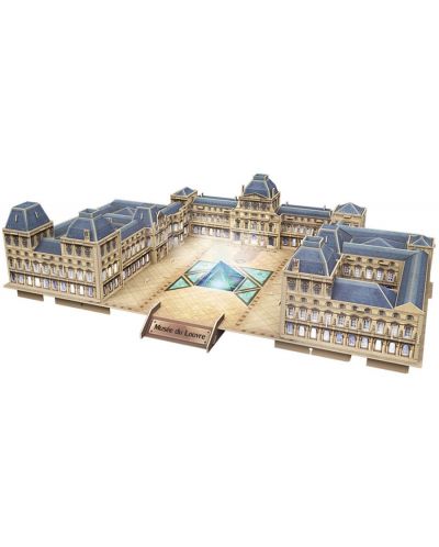 3D Пъзел Cubic Fun от 137 части и LED светлини – The Louvre