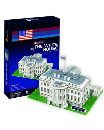 3D Пъзел Cubic Fun от 65 части – The White House - 1
