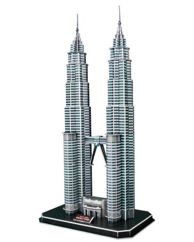 3D Пъзел Cubic Fun от 88 части - Petronas Towers - 1