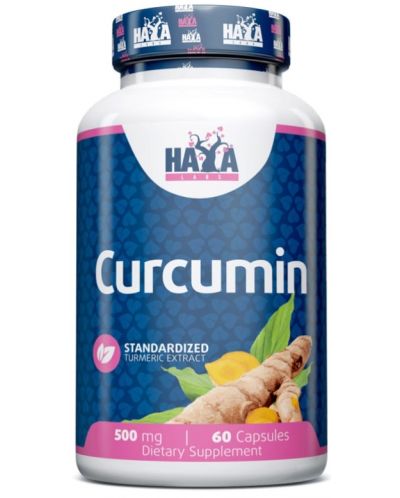 Curcumin, 500 mg, 60 капсули, Haya Labs - 1