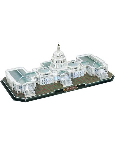 3D Пъзел Cubic Fun от 150 части и LED светлини – The U.S. Capitol Hill - 1