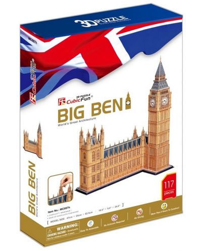 3D Пъзел Cubic Fun от 117 части – Big Ben - 1