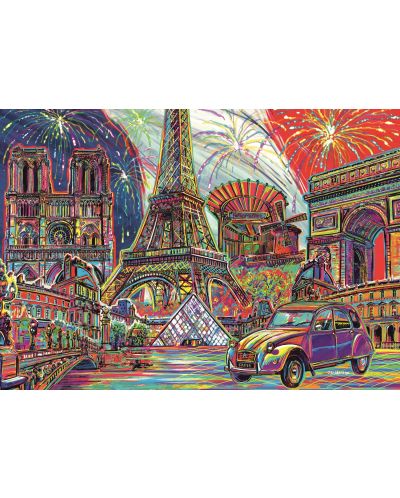 Пъзел Trefl от 1000 части - Цветовете на Париж - 1