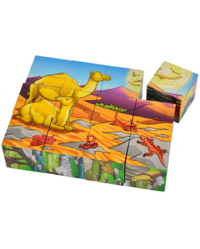 Цветни дървени кубчета Eichhorn - 3