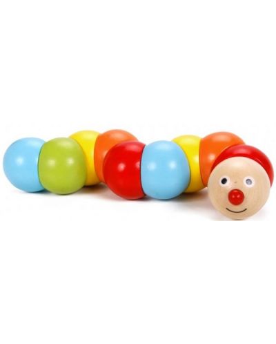 Дървена играчка Classic World - Цветна гъсеница