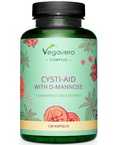 Cysti-Aid with D-Mannose, 120 капсули, Vegavero - 1