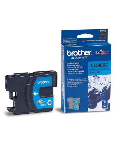 Мастилница Brother - LC-980C, за DCP-145/MFC-250, Cyan - 1