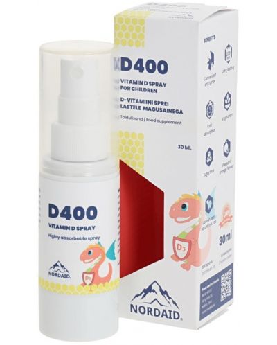 D400 Спрей за уста, 400 IU, 30 ml, Nordaid - 1