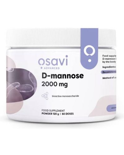 D-Mannose, 2000 mg, 120 g, Osavi - 1