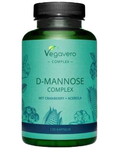 D-Mannose Complex mit Cranberry + Acerola, 120 капсули, Vegavero - 1