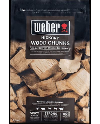 Дървени парчета за опушване Weber - хикория, 1.5 kg - 1