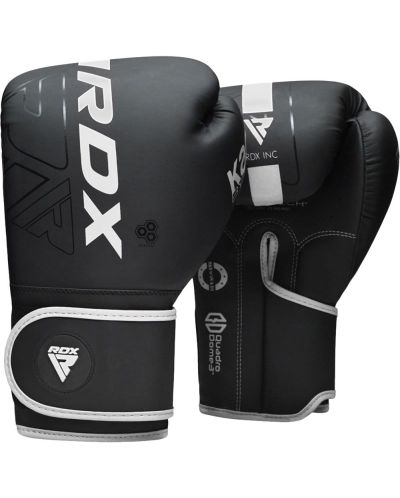 Дамски боксови ръкавици RDX - F6, 12 oz, черни/бели - 1