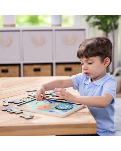 Дървен пъзел Melissa & Doug - Подводни съоръжения, 18 части - 9