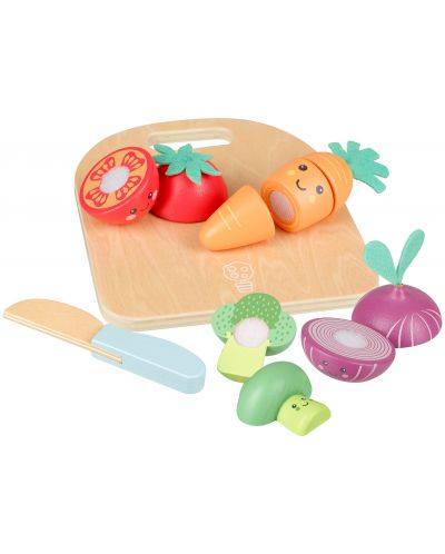 Дървен игрален комплект Orange Tree Toys - Зеленчуци за рязане, 10 части - 4