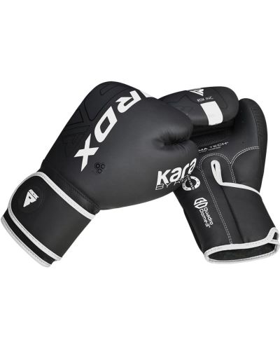 Дамски боксови ръкавици RDX - F6, 12 oz, черни/бели - 7