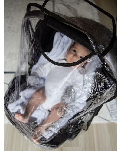 Дъждобран за кошница за кола BabyJem - Прозрачен, 0-13 kg - 4