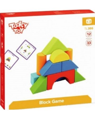 Дървена игра Tooky toy - Геометрични фигури - 5