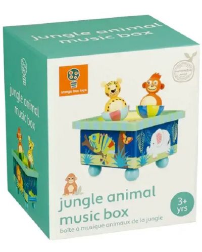 Дървена музикална кутия Orange Tree Toys - Танцуващи животни - 1