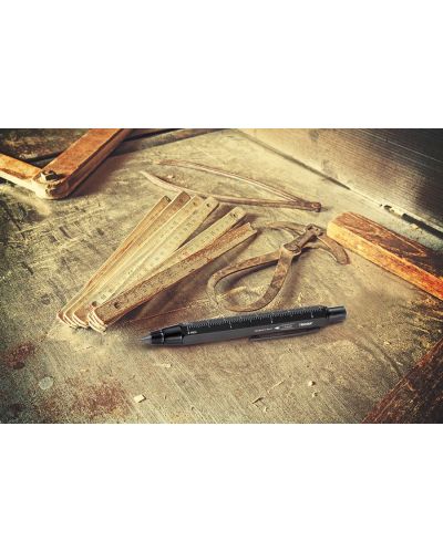 Дърводелски автоматичен молив Troika - Zimmermann, HB, черен - 4