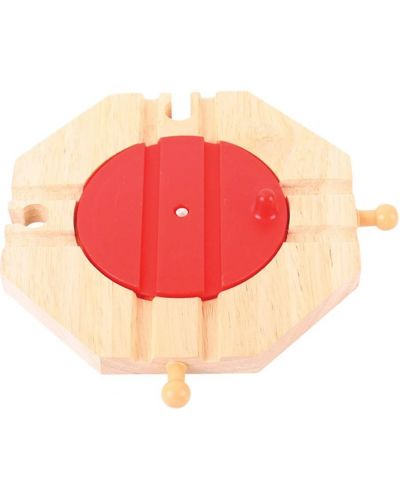 Дървена играчка Bigjigs - Обръщателна платформа, с 4 посоки - 1