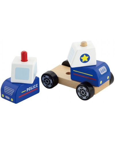 Дървена играчка-пъзел Viga - Полицейска кола - 2