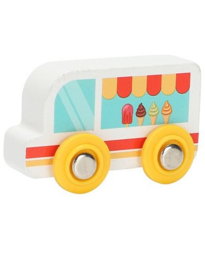 Дървена играчка Smart Baby - Камион за сладолед - 1