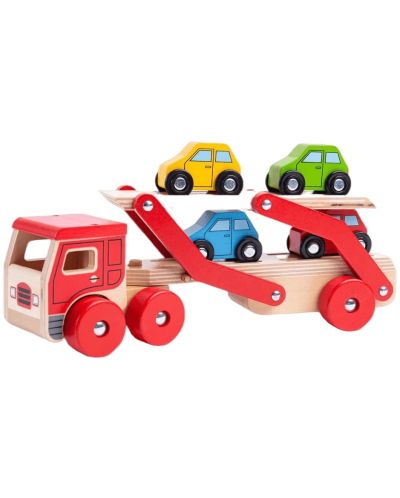 Дървена играчка Bigjigs  - Транспортен камион - 1