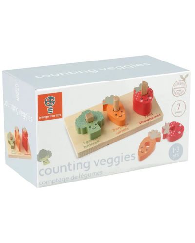 Дървена играчка за сортиране Orange Tree Toys - Зеленчуци - 4