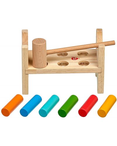 Дървена играчка с чукче Lucy&Leo - Бухал - 3