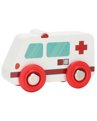 Дървена играчка Smart Baby - Линейка - 1