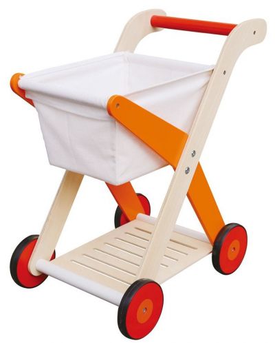 Детска количка за пазаруване Lelin - Оранжева - 1