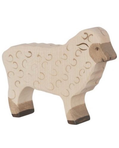 Дървена фигурка Holztiger - Изправена овца - 1