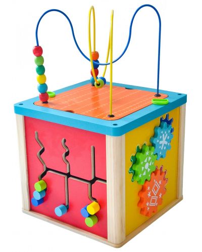 Дървена играчка Acool Toy - Многофункционален куб - 1