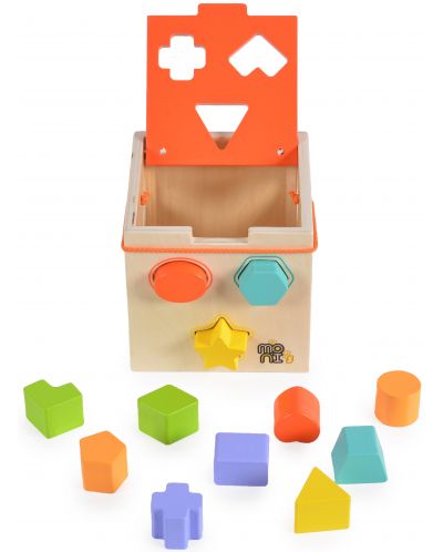 Дървен сортер куб Moni Toys - 3