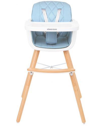 Дървено столче за храненe KikkaBoo - Woody, синьо - 2