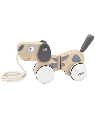 Дървена играчка за дърпане Viga - Куче - 1