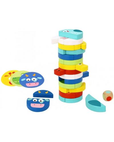 Дървена игра за баланс Tooky toy - Animals - 1