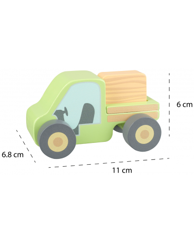 Дървена играчка Orange Tree Toys - Фермерски камион - 3