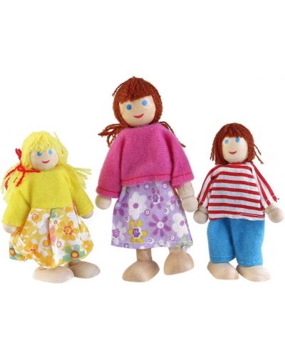 Дървени кукли Iso Trade - Семейство, 7 броя - 2