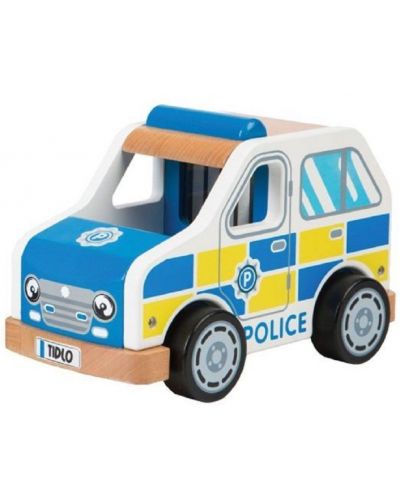 Дървена играчка Bigjigs - Полицейска кола - 1