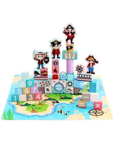 Игрален комплект Raya Toys - Пирати, 99 части - 1