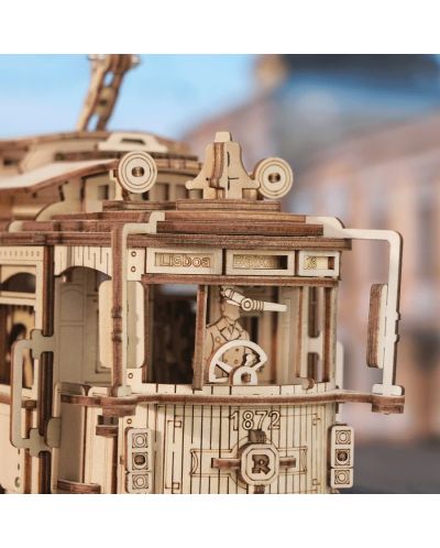 Дървен 3D пъзел Robo Time от 374 части - Трамвай - 7