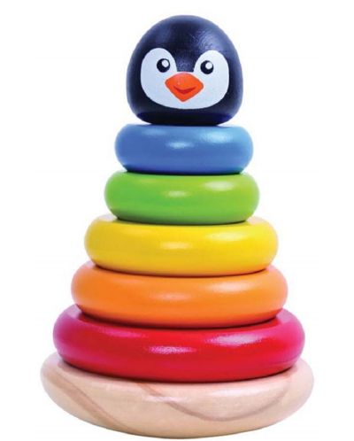 Дървена низанка Tooky Toy - Пингвин - 2