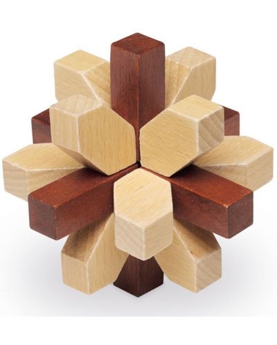 Дървен логически пъзел-главоблъсканица Cayro - Цвете - 2