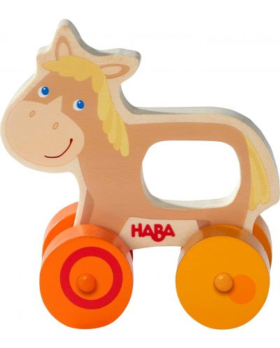 Дървена играчка за бутане Haba - Кон - 1