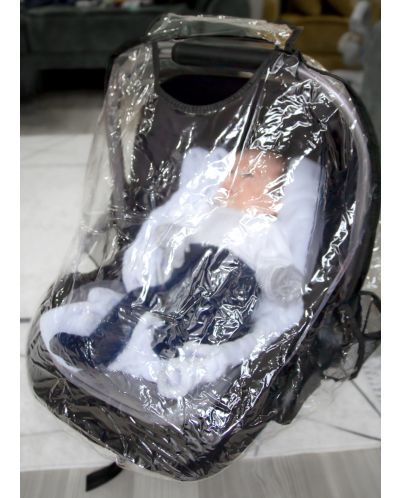 Дъждобран за кошница за кола BabyJem - Прозрачен, 0-13 kg - 7