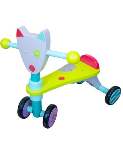 Дървено колело за бутане Acool Toy - С 4 колела - 1